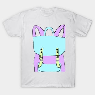 Backpack Illustration Vector Pastel Color T-Shirt